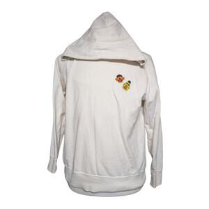 Kaws X Uniqlo Sesame Street Hoodie Sweatshirt Ivory Men’s Size Large L